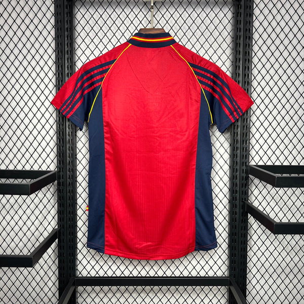 Spain 1998 Home Retro Football Jersey